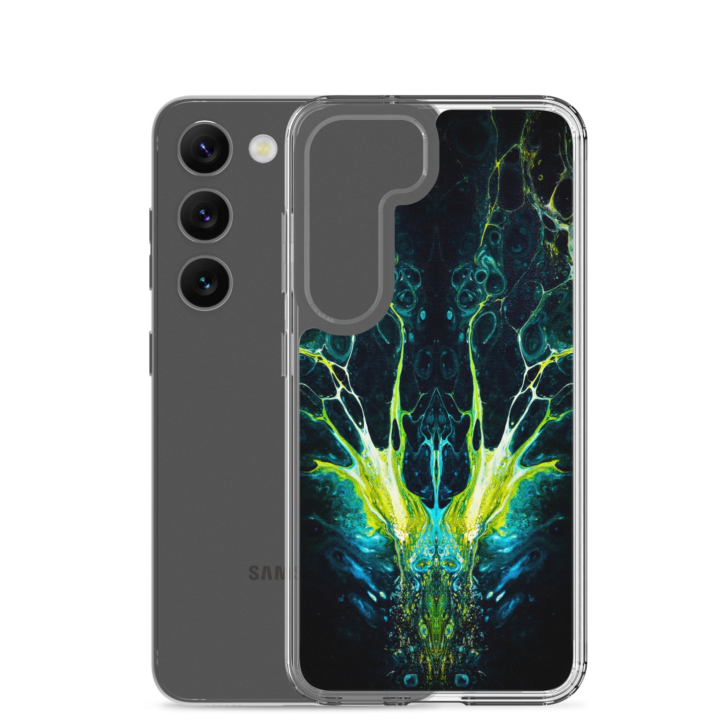 NightOwl Studio Custom Phone Case Compatible with Samsung Galaxy, Slim Cover for Wireless Charging, Drop and Scratch Resistant, Boho Art Colors, Interpretation