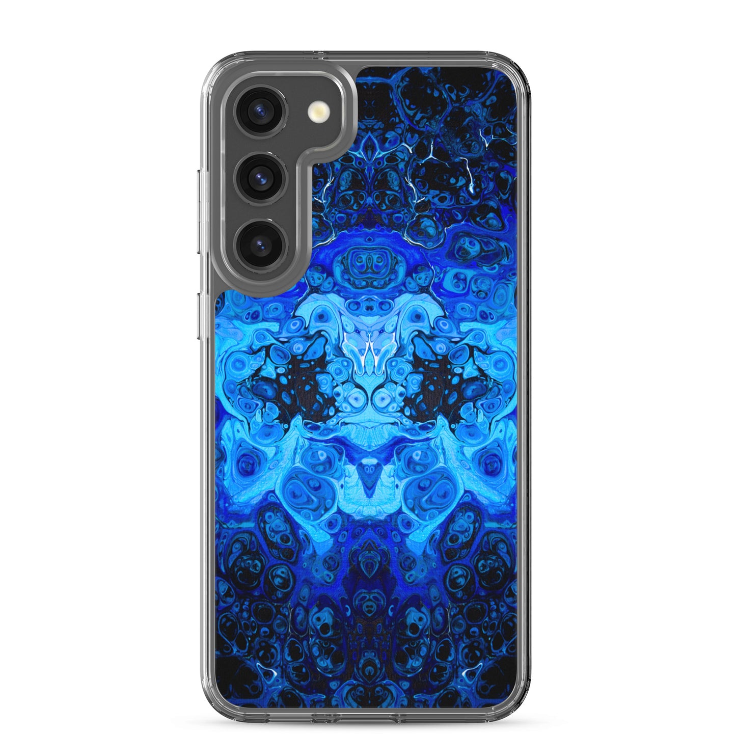 NightOwl Studio Custom Phone Case Compatible with Samsung Galaxy, Slim Cover for Wireless Charging, Drop and Scratch Resistant, Blue Bliss