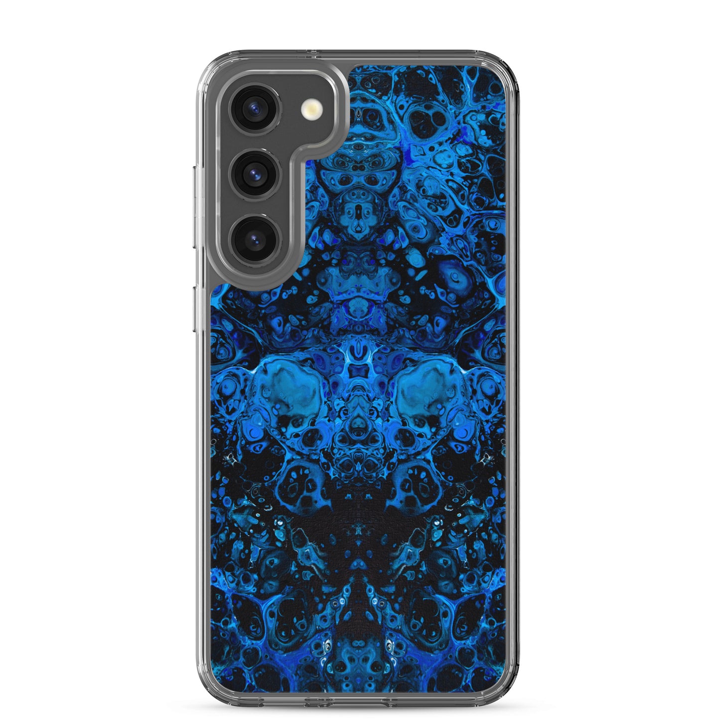 NightOwl Studio Custom Phone Case Compatible with Samsung Galaxy, Slim Cover for Wireless Charging, Drop and Scratch Resistant, Azul