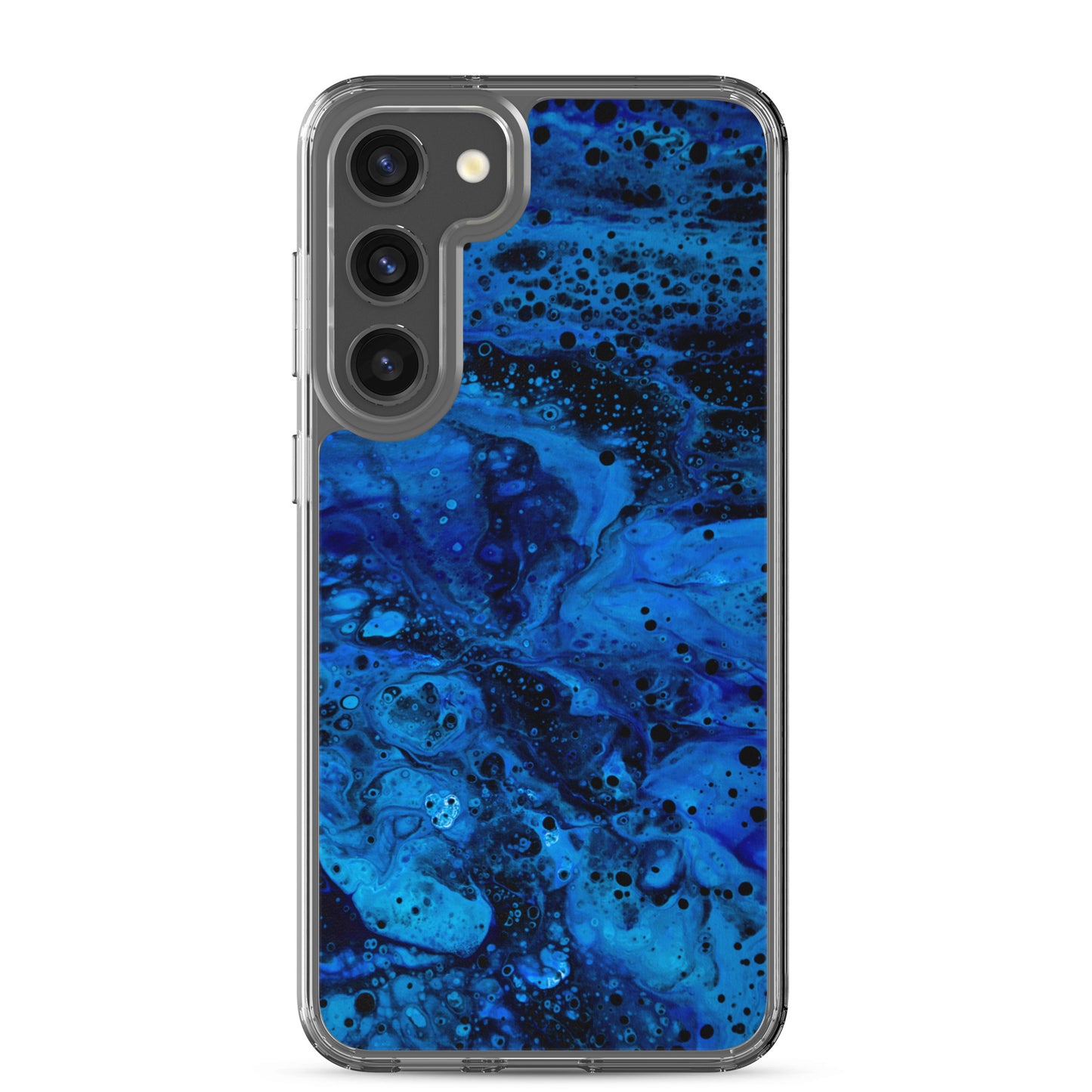 NightOwl Studio Custom Phone Case Compatible with Samsung Galaxy, Slim Cover for Wireless Charging, Drop and Scratch Resistant, Blue Abyss