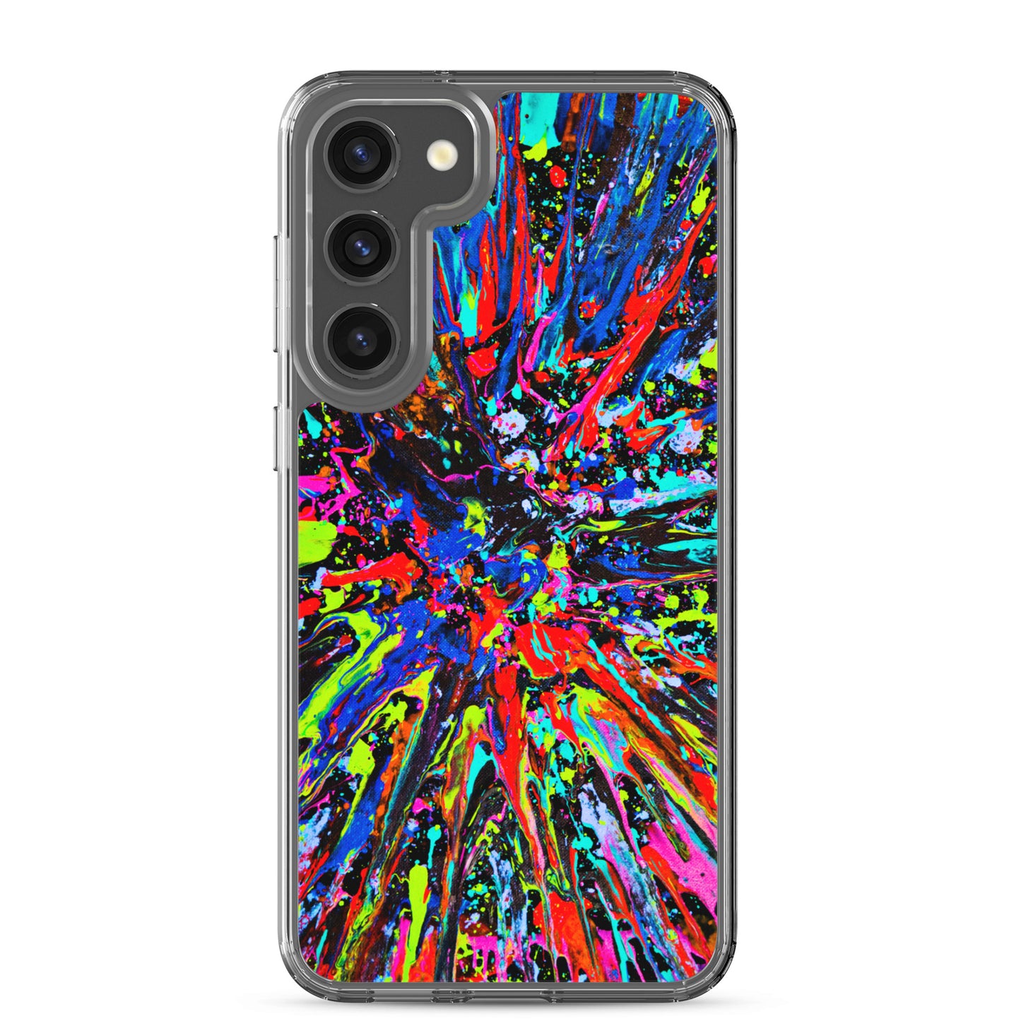 NightOwl Studio Custom Phone Case Compatible with Samsung Galaxy, Slim Cover for Wireless Charging, Drop and Scratch Resistant, Splatter