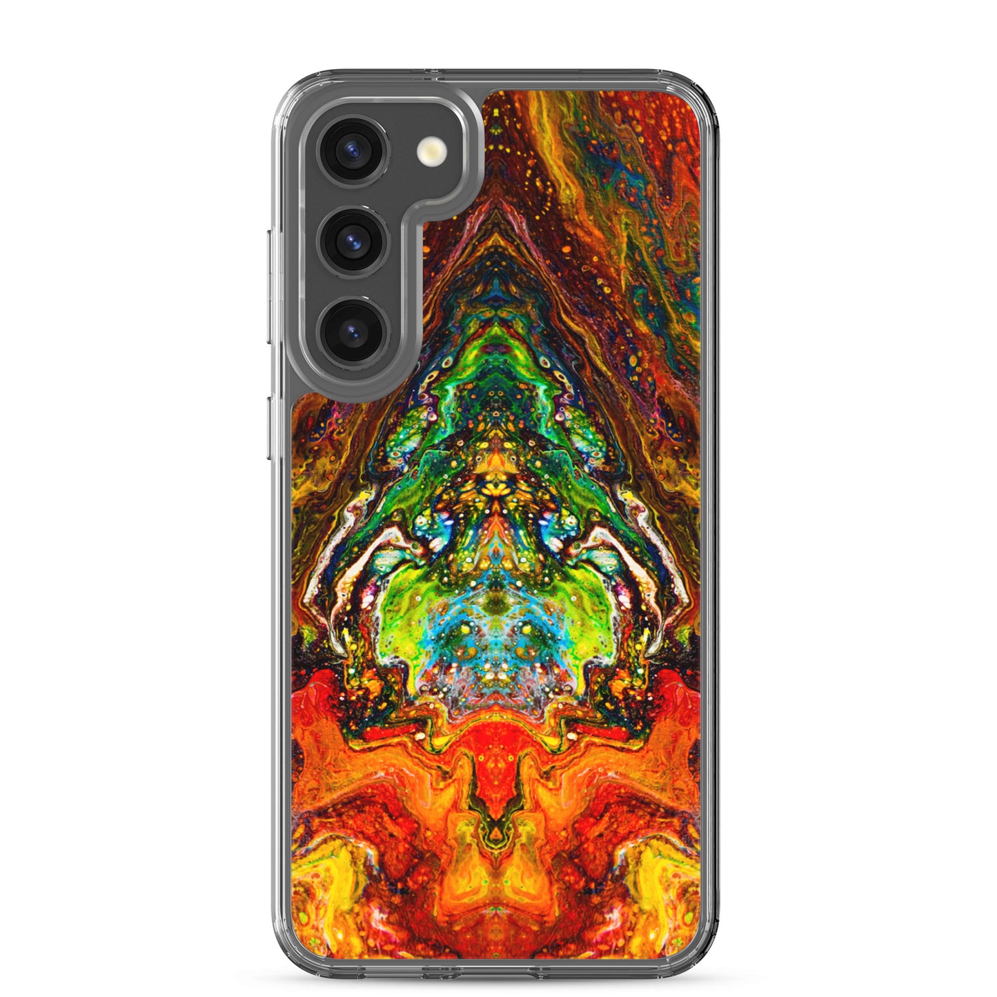 NightOwl Studio Custom Phone Case Compatible with Samsung Galaxy, Slim Cover for Wireless Charging, Drop and Scratch Resistant, Psychedelic Something