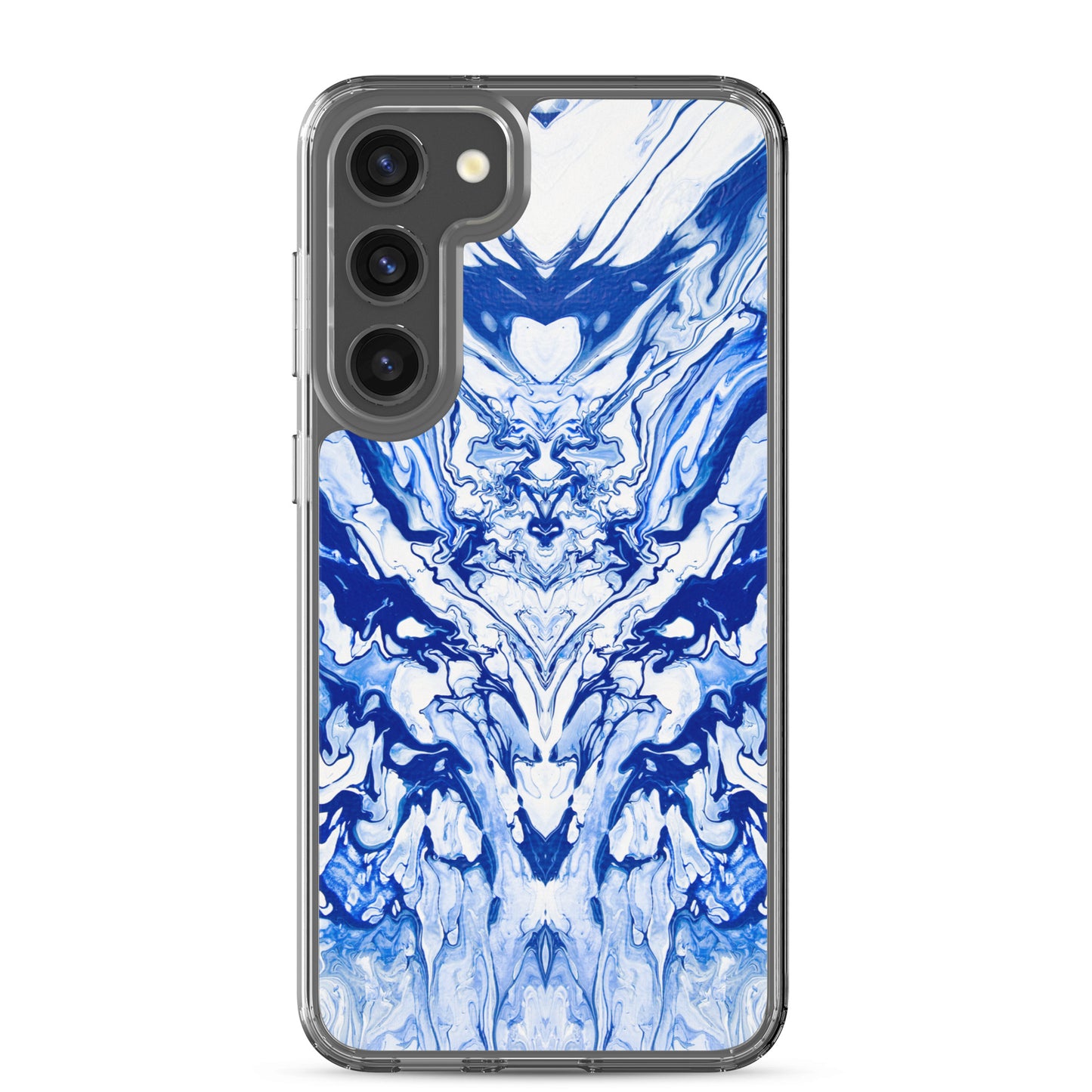 NightOwl Studio Custom Phone Case Compatible with Samsung Galaxy, Slim Cover for Wireless Charging, Drop and Scratch Resistant, Lord Blue