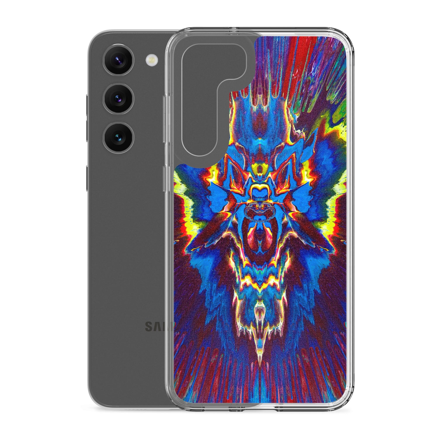 NightOwl Studio Custom Phone Case Compatible with Samsung Galaxy, Slim Cover for Wireless Charging, Drop and Scratch Resistant, Angel Storm