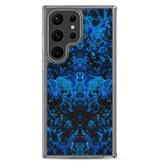 NightOwl Studio Custom Phone Case Compatible with Samsung Galaxy, Slim Cover for Wireless Charging, Drop and Scratch Resistant, Azul