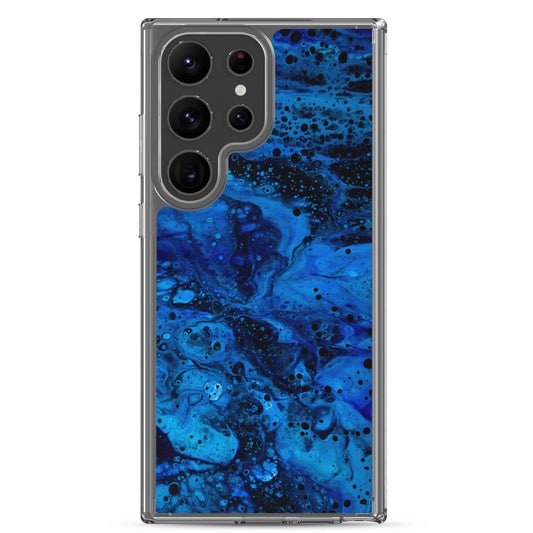 NightOwl Studio Custom Phone Case Compatible with Samsung Galaxy, Slim Cover for Wireless Charging, Drop and Scratch Resistant, Blue Abyss