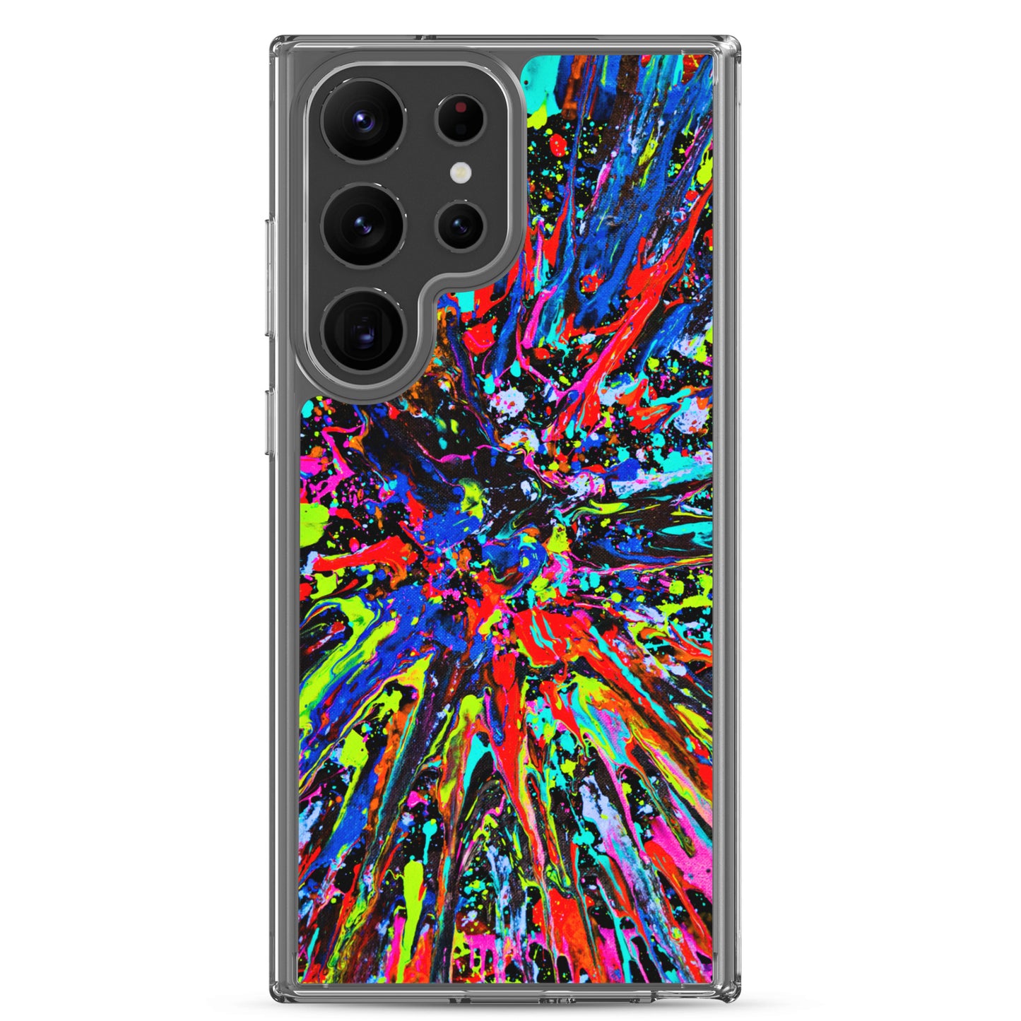 NightOwl Studio Custom Phone Case Compatible with Samsung Galaxy, Slim Cover for Wireless Charging, Drop and Scratch Resistant, Splatter