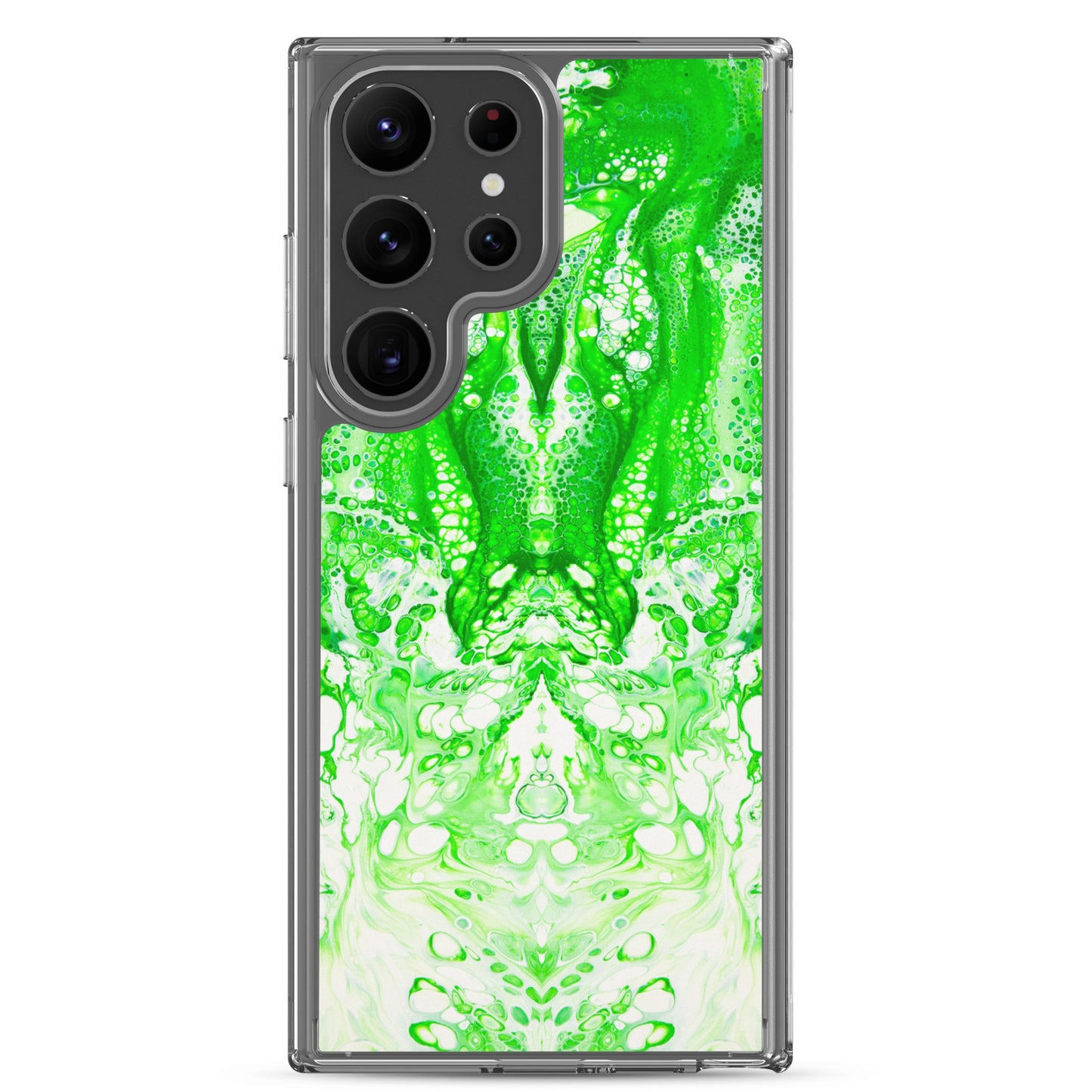 NightOwl Studio Custom Phone Case Compatible with Samsung Galaxy, Slim Cover for Wireless Charging, Drop and Scratch Resistant, Lime Time