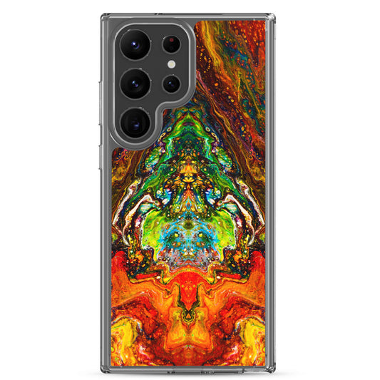 NightOwl Studio Custom Phone Case Compatible with Samsung Galaxy, Slim Cover for Wireless Charging, Drop and Scratch Resistant, Psychedelic Something