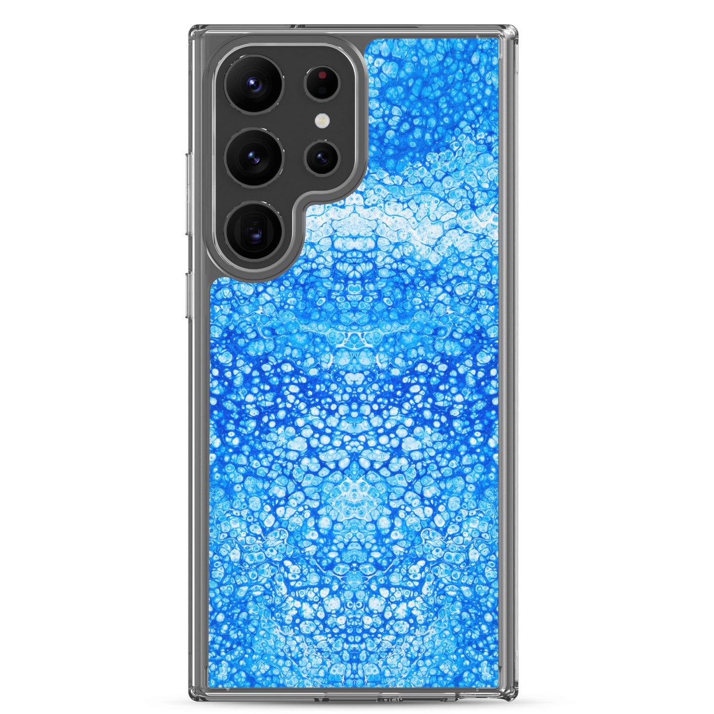 NightOwl Studio Custom Phone Case Compatible with Samsung Galaxy, Slim Cover for Wireless Charging, Drop and Scratch Resistant, Cryptic Blue