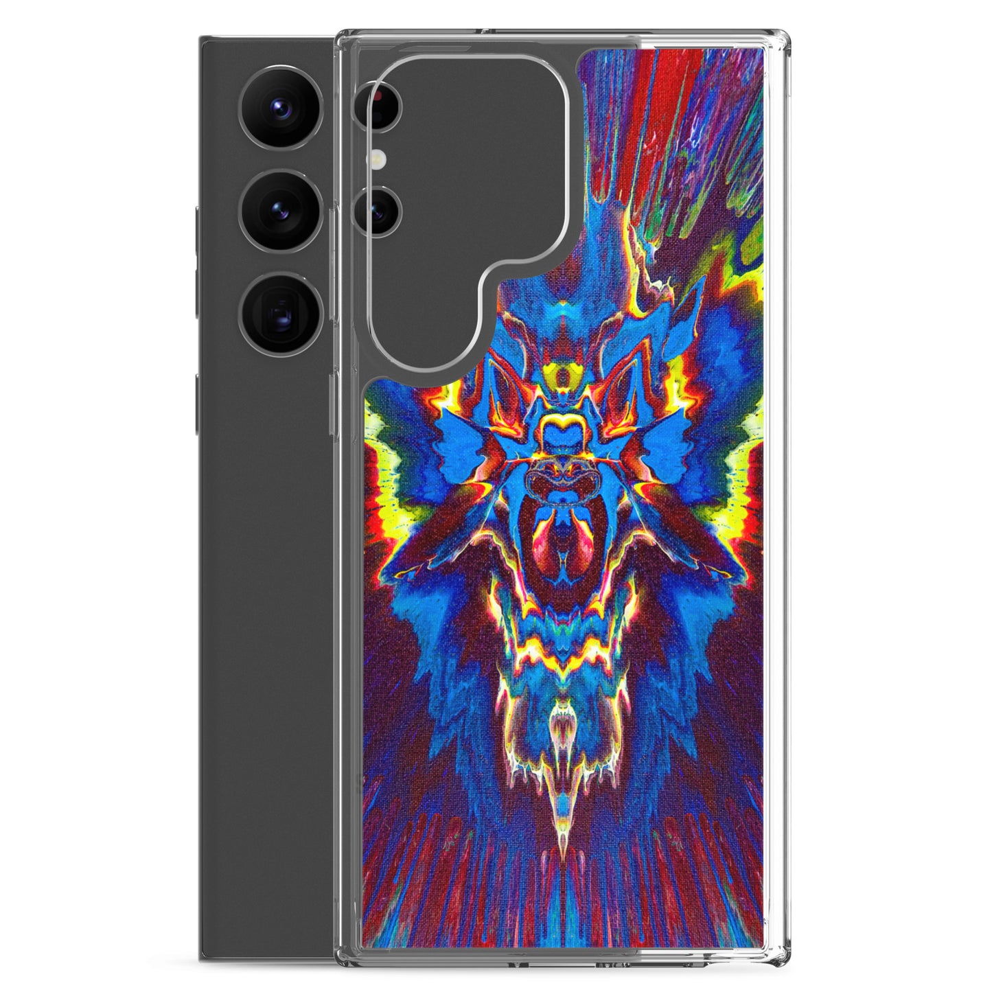 NightOwl Studio Custom Phone Case Compatible with Samsung Galaxy, Slim Cover for Wireless Charging, Drop and Scratch Resistant, Angel Storm