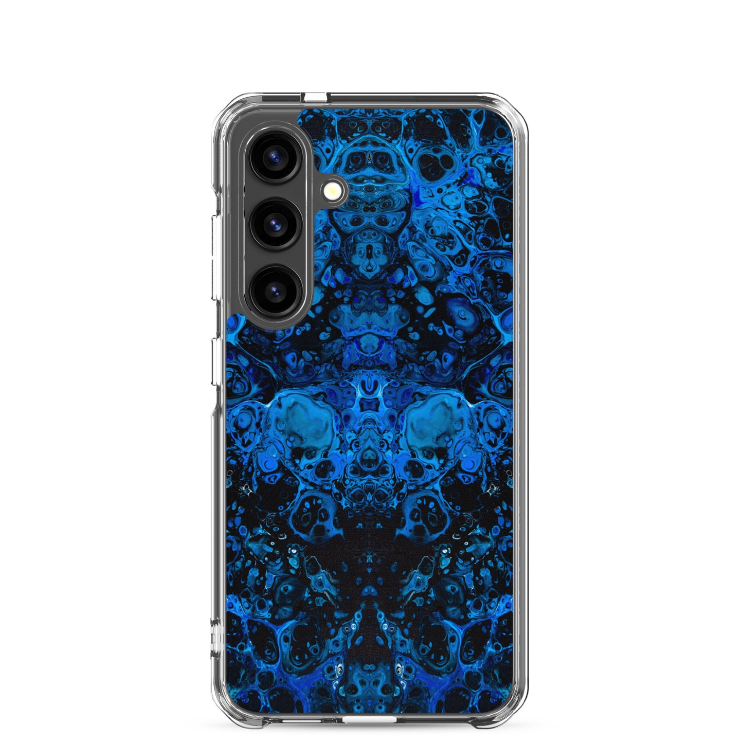 NightOwl Studio Custom Phone Case Compatible with Samsung Galaxy, Slim Cover for Wireless Charging, Drop and Scratch Resistant, Azul