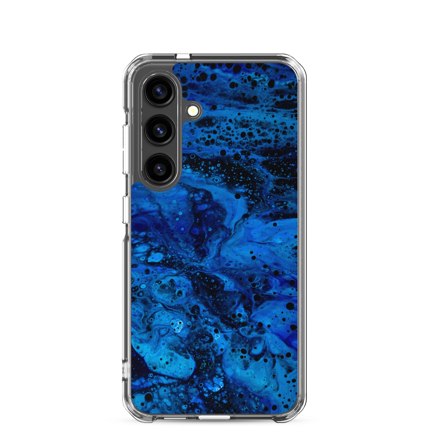 NightOwl Studio Custom Phone Case Compatible with Samsung Galaxy, Slim Cover for Wireless Charging, Drop and Scratch Resistant, Blue Abyss