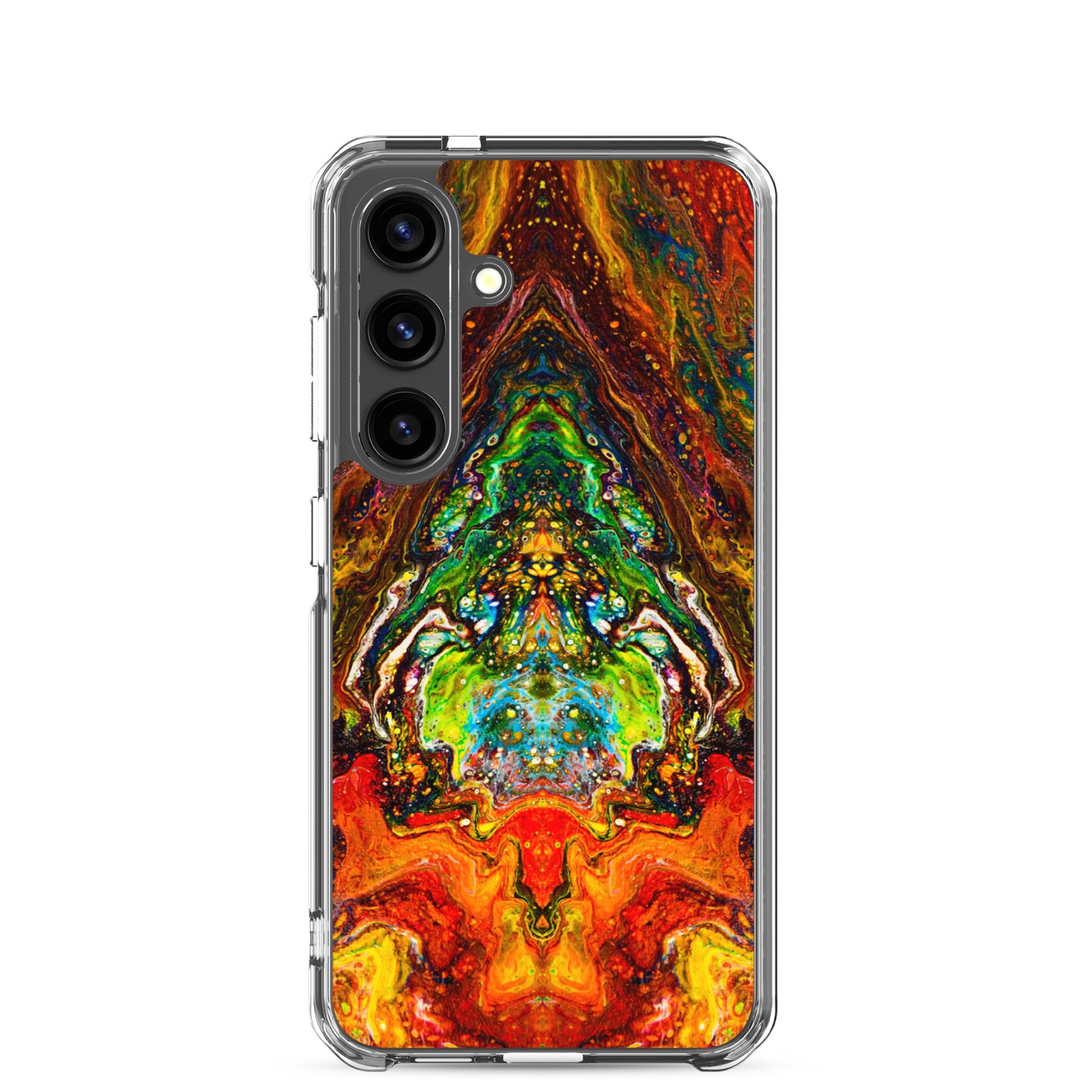 NightOwl Studio Custom Phone Case Compatible with Samsung Galaxy, Slim Cover for Wireless Charging, Drop and Scratch Resistant, Psychedelic Something