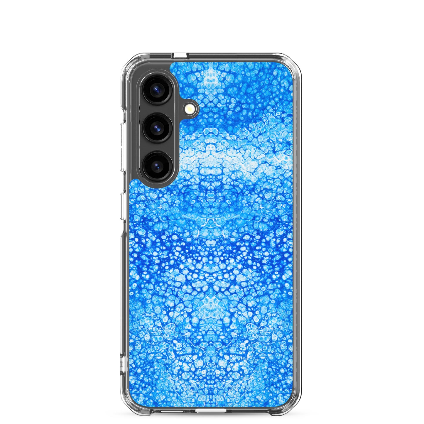 NightOwl Studio Custom Phone Case Compatible with Samsung Galaxy, Slim Cover for Wireless Charging, Drop and Scratch Resistant, Cryptic Blue