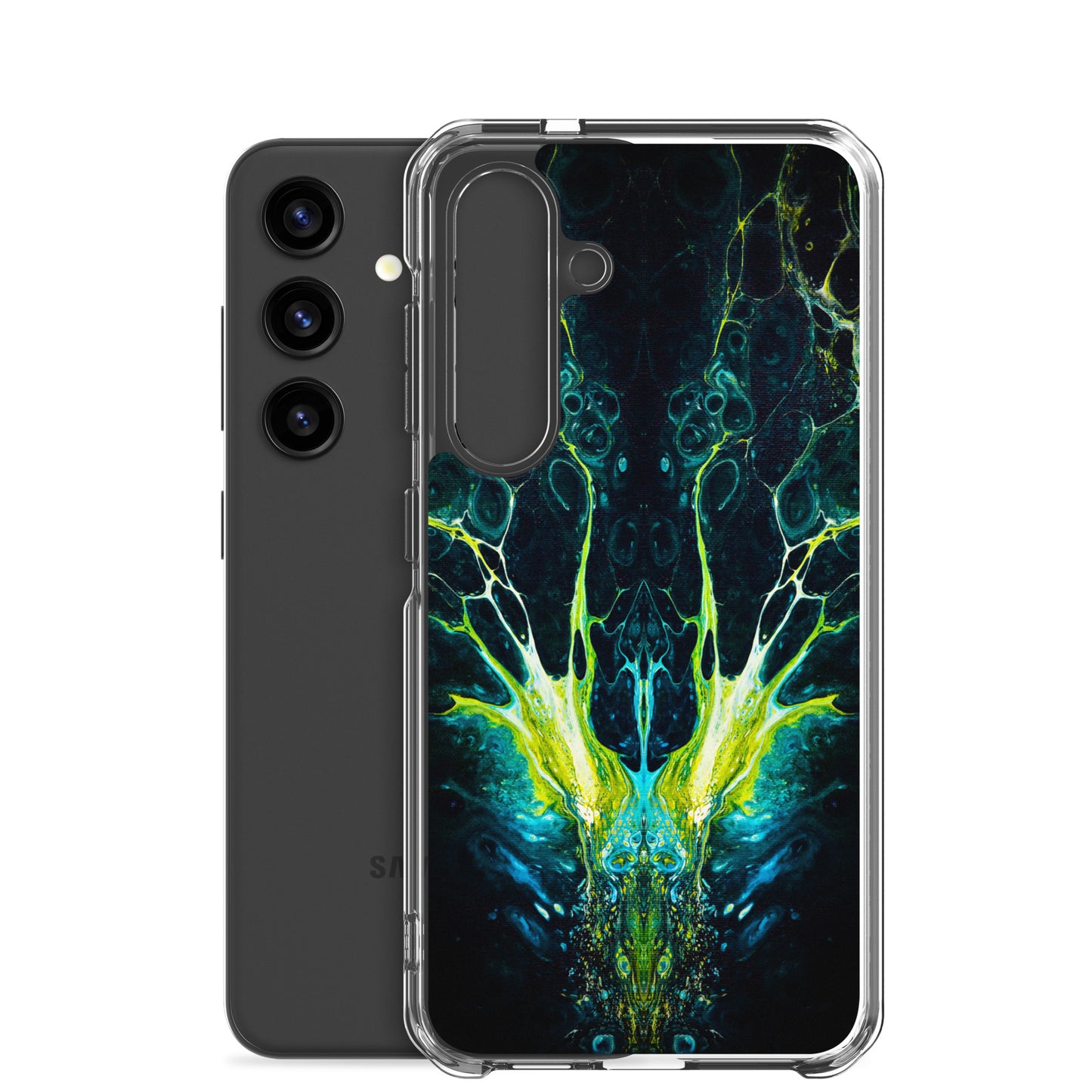 NightOwl Studio Custom Phone Case Compatible with Samsung Galaxy, Slim Cover for Wireless Charging, Drop and Scratch Resistant, Boho Art Colors, Interpretation