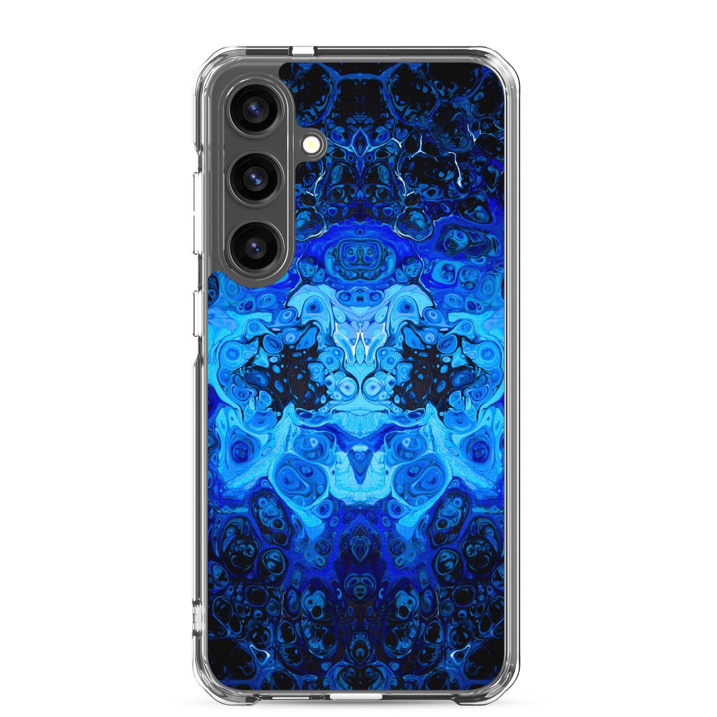 NightOwl Studio Custom Phone Case Compatible with Samsung Galaxy, Slim Cover for Wireless Charging, Drop and Scratch Resistant, Blue Bliss