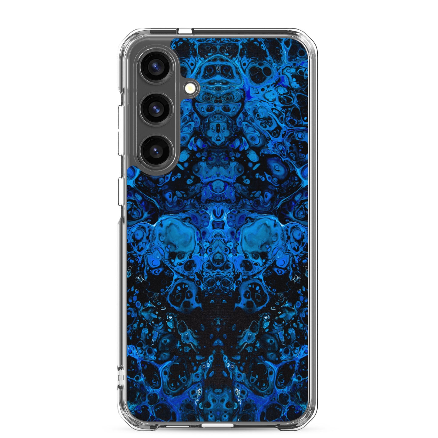 NightOwl Studio Custom Phone Case Compatible with Samsung Galaxy, Slim Cover for Wireless Charging, Drop and Scratch Resistant, Azul