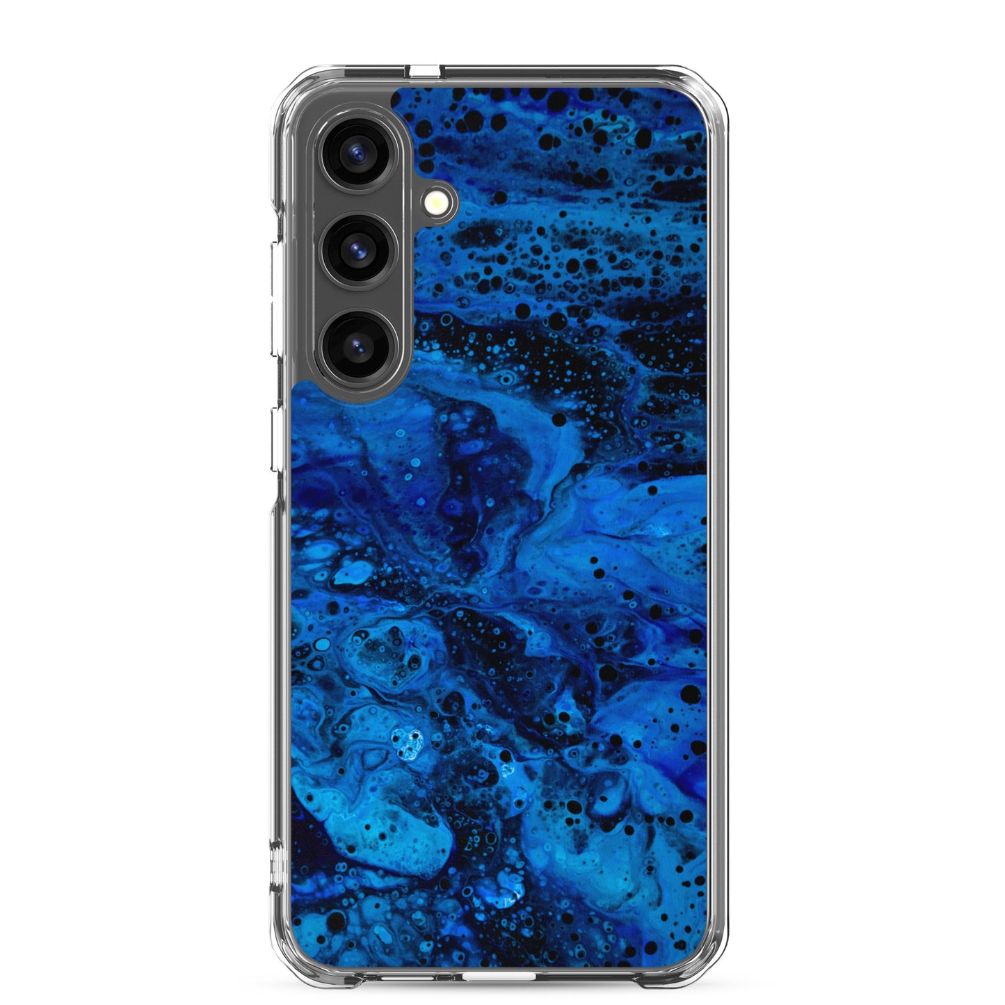 NightOwl Studio Custom Phone Case Compatible with Samsung Galaxy, Slim Cover for Wireless Charging, Drop and Scratch Resistant, Blue Abyss