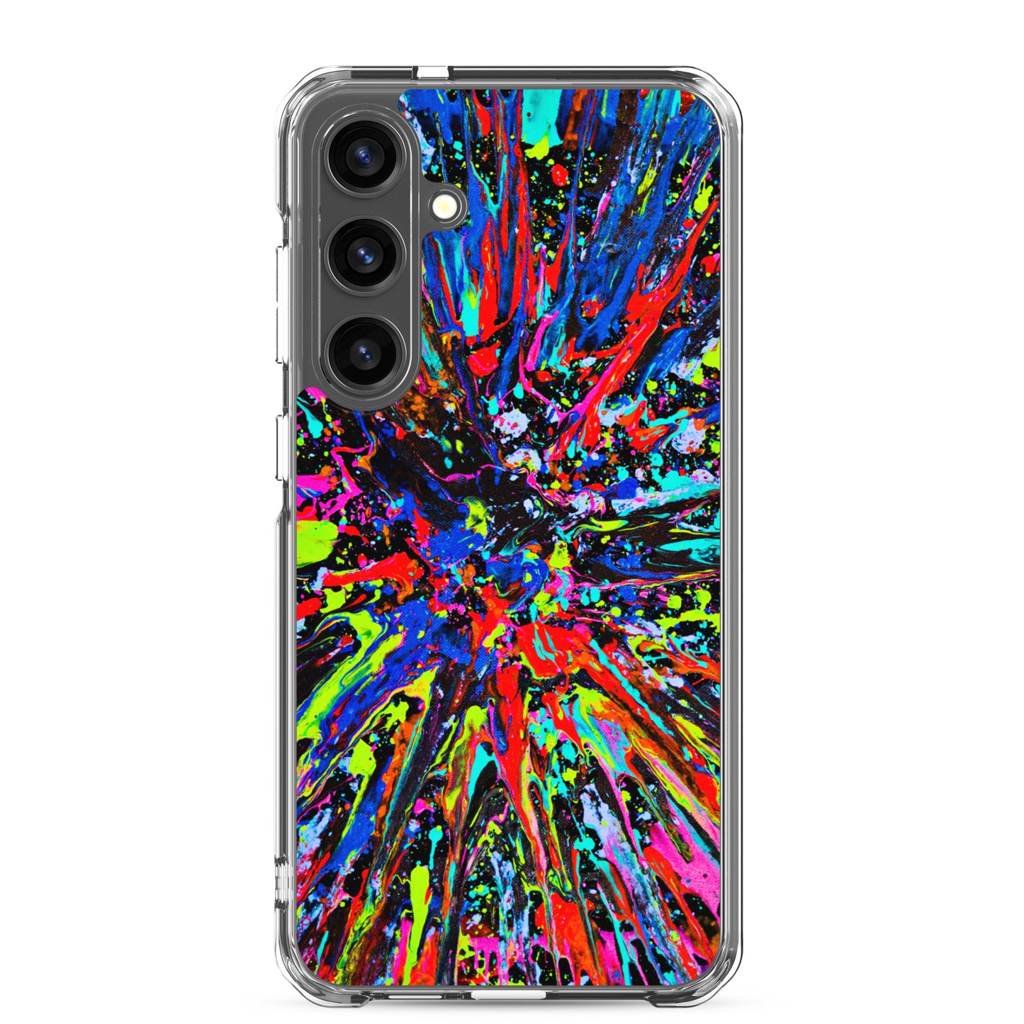 NightOwl Studio Custom Phone Case Compatible with Samsung Galaxy, Slim Cover for Wireless Charging, Drop and Scratch Resistant, Splatter