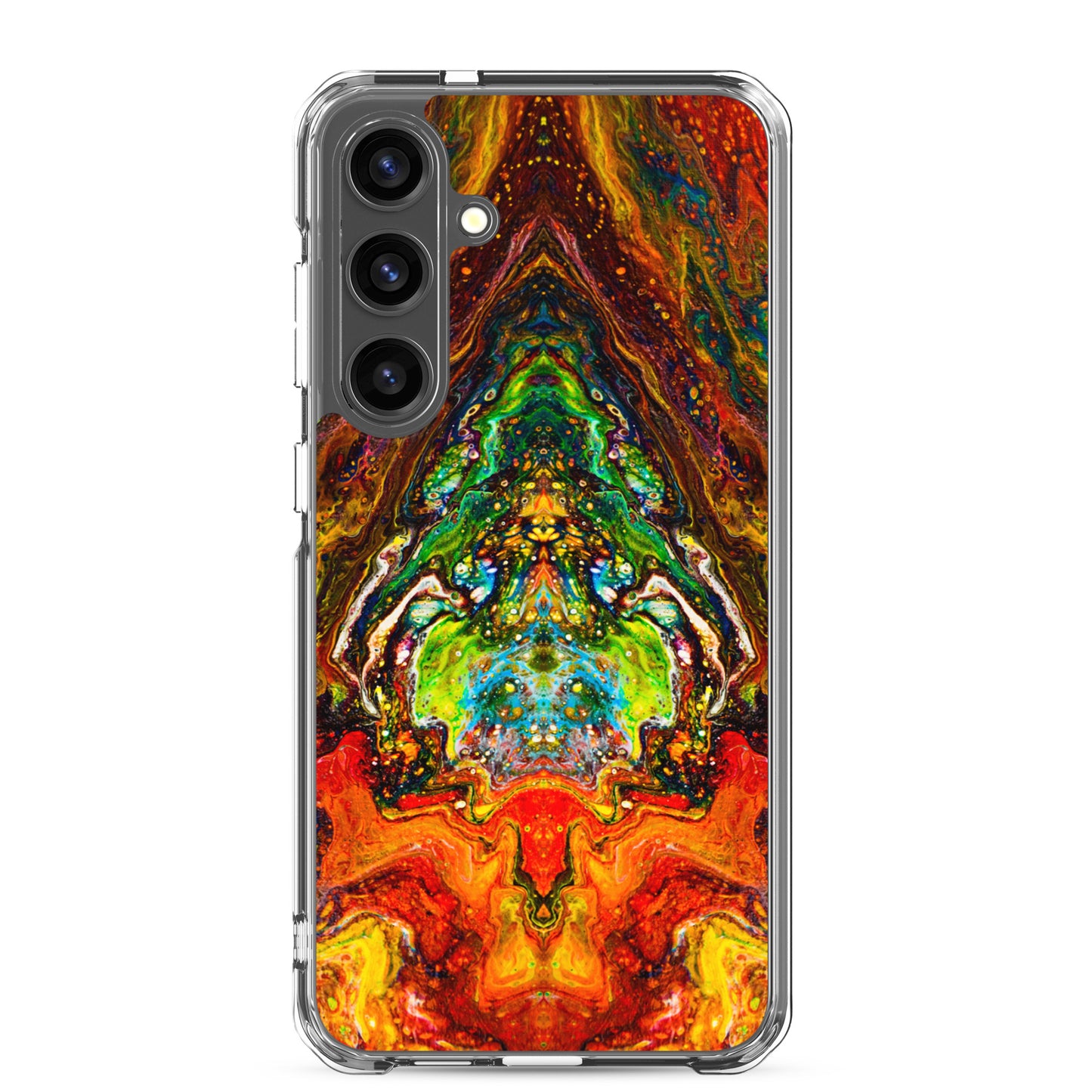 NightOwl Studio Custom Phone Case Compatible with Samsung Galaxy, Slim Cover for Wireless Charging, Drop and Scratch Resistant, Psychedelic Something