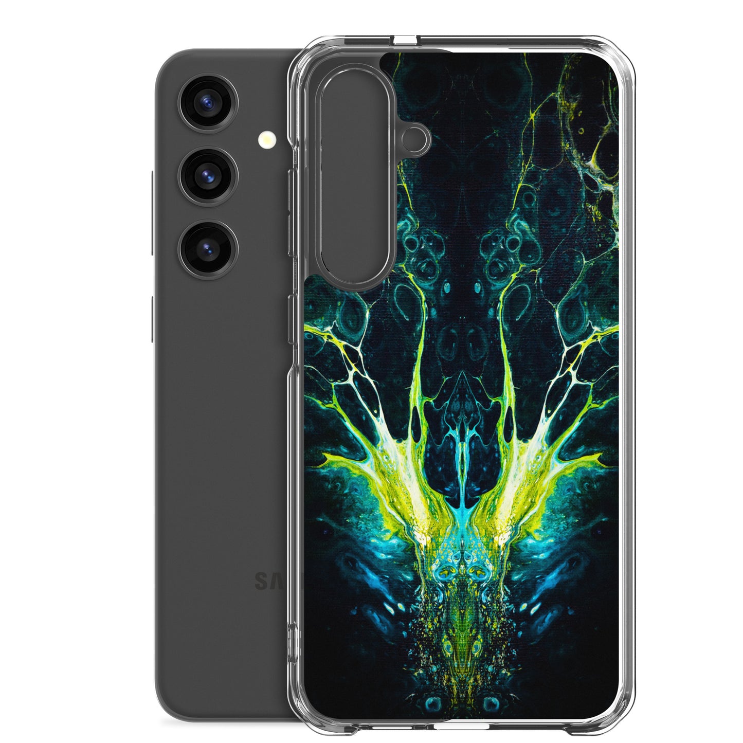 NightOwl Studio Custom Phone Case Compatible with Samsung Galaxy, Slim Cover for Wireless Charging, Drop and Scratch Resistant, Boho Art Colors, Interpretation