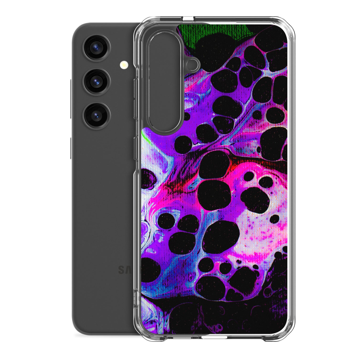 NightOwl Studio Custom Phone Case Compatible with Samsung Galaxy, Slim Cover for Wireless Charging, Drop and Scratch Resistant, Carbonated Color