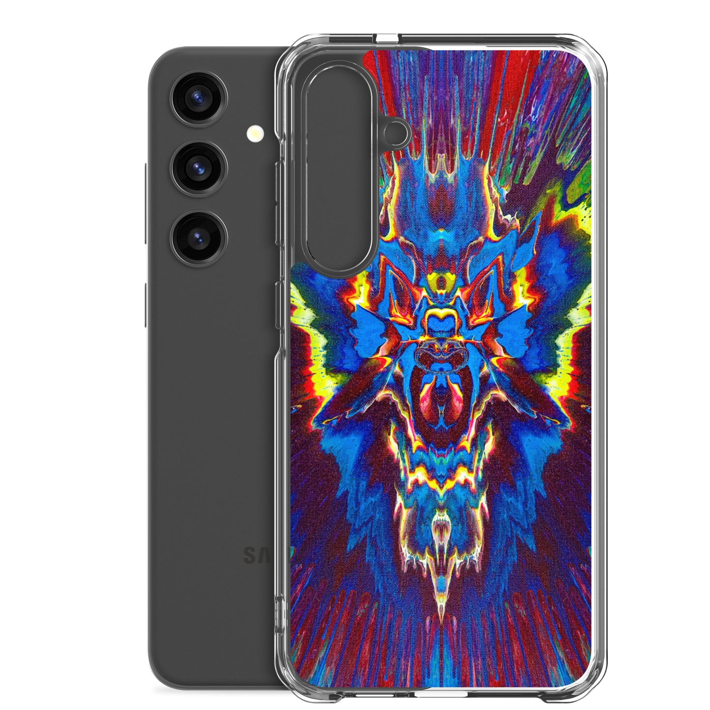 NightOwl Studio Custom Phone Case Compatible with Samsung Galaxy, Slim Cover for Wireless Charging, Drop and Scratch Resistant, Angel Storm