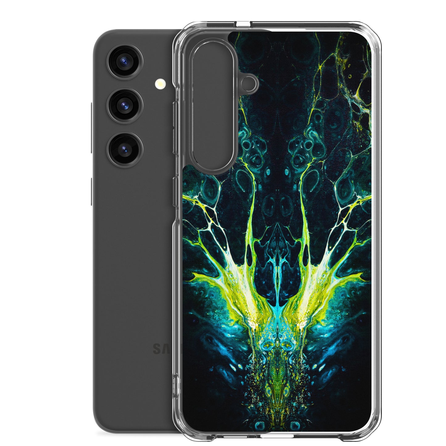 NightOwl Studio Custom Phone Case Compatible with Samsung Galaxy, Slim Cover for Wireless Charging, Drop and Scratch Resistant, Boho Art Colors, Interpretation