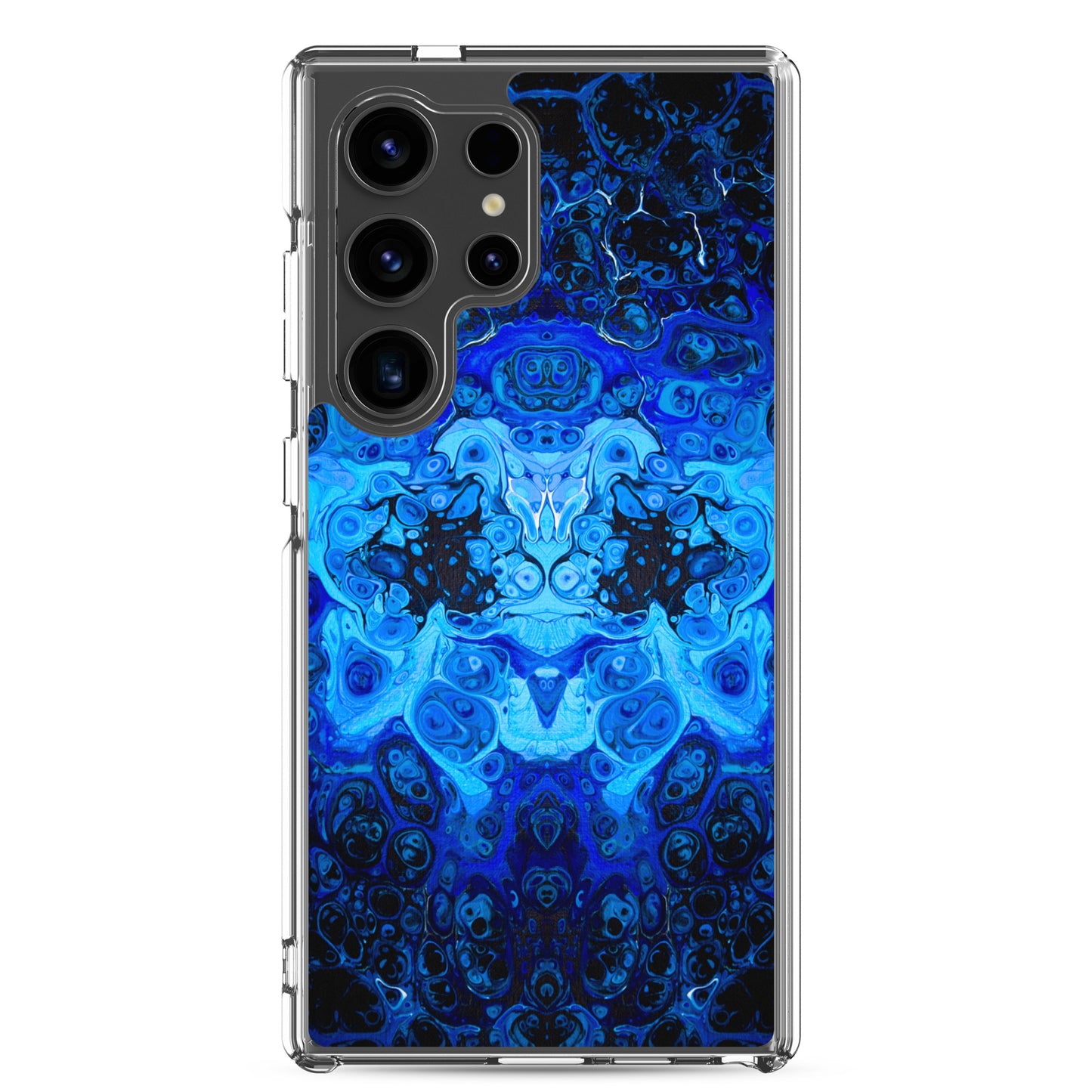 NightOwl Studio Custom Phone Case Compatible with Samsung Galaxy, Slim Cover for Wireless Charging, Drop and Scratch Resistant, Blue Bliss