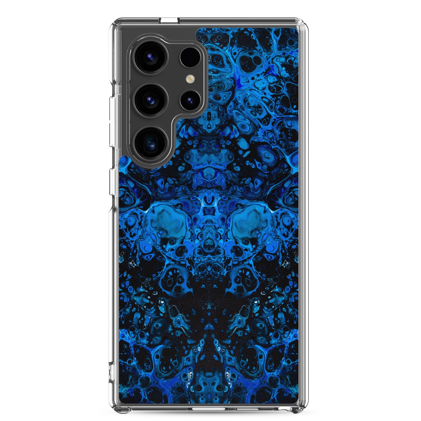 NightOwl Studio Custom Phone Case Compatible with Samsung Galaxy, Slim Cover for Wireless Charging, Drop and Scratch Resistant, Azul