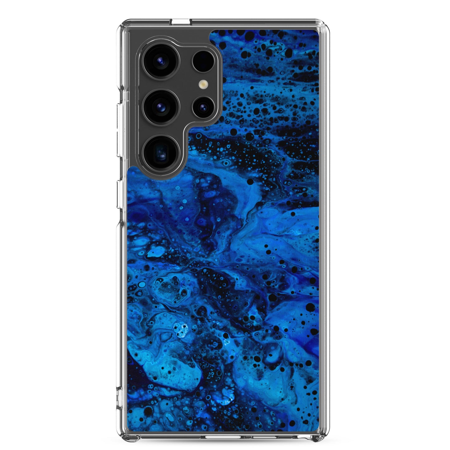 NightOwl Studio Custom Phone Case Compatible with Samsung Galaxy, Slim Cover for Wireless Charging, Drop and Scratch Resistant, Blue Abyss