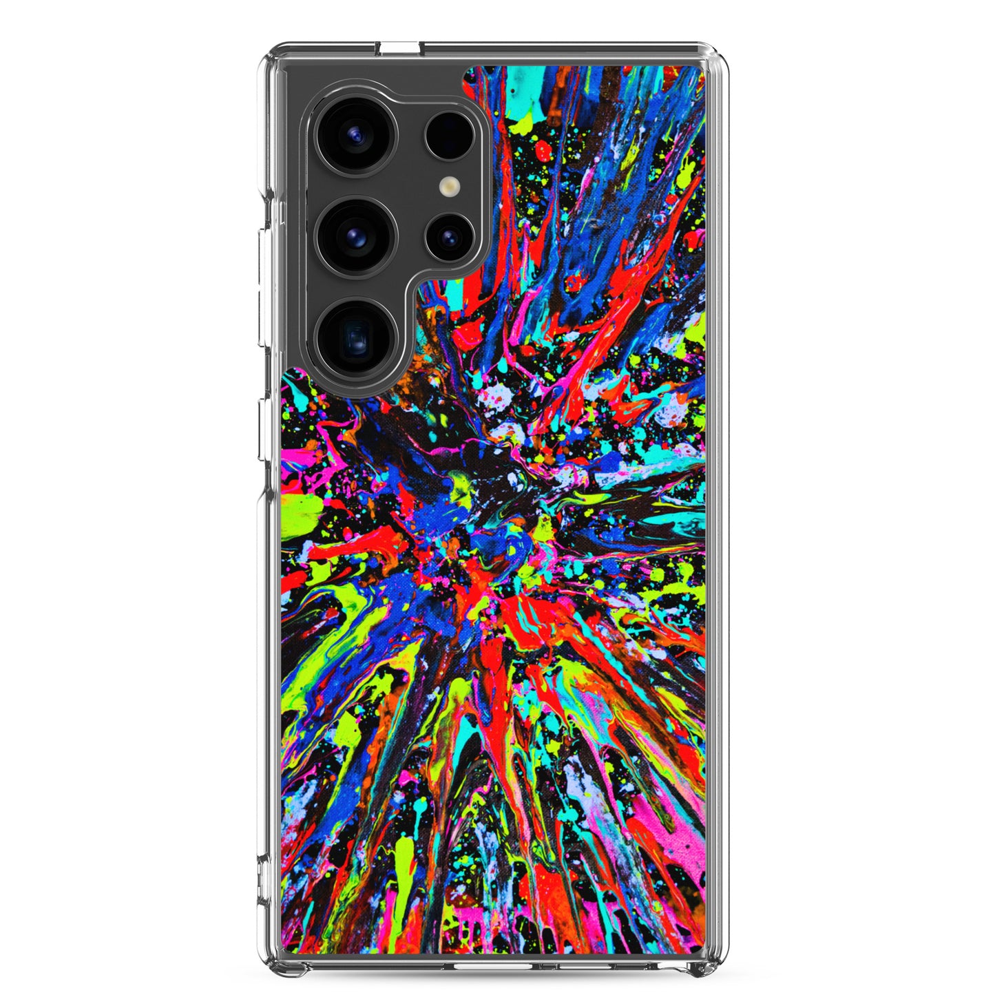 NightOwl Studio Custom Phone Case Compatible with Samsung Galaxy, Slim Cover for Wireless Charging, Drop and Scratch Resistant, Splatter