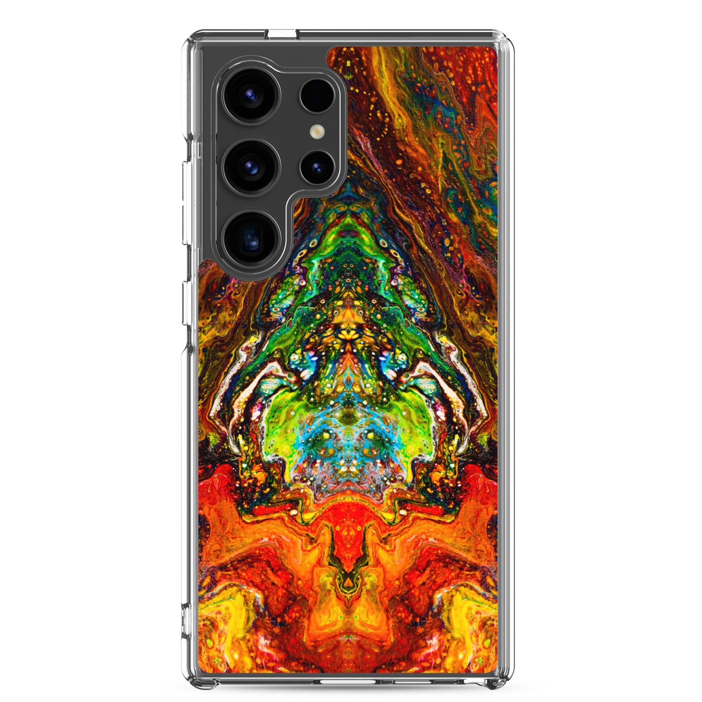 NightOwl Studio Custom Phone Case Compatible with Samsung Galaxy, Slim Cover for Wireless Charging, Drop and Scratch Resistant, Psychedelic Something