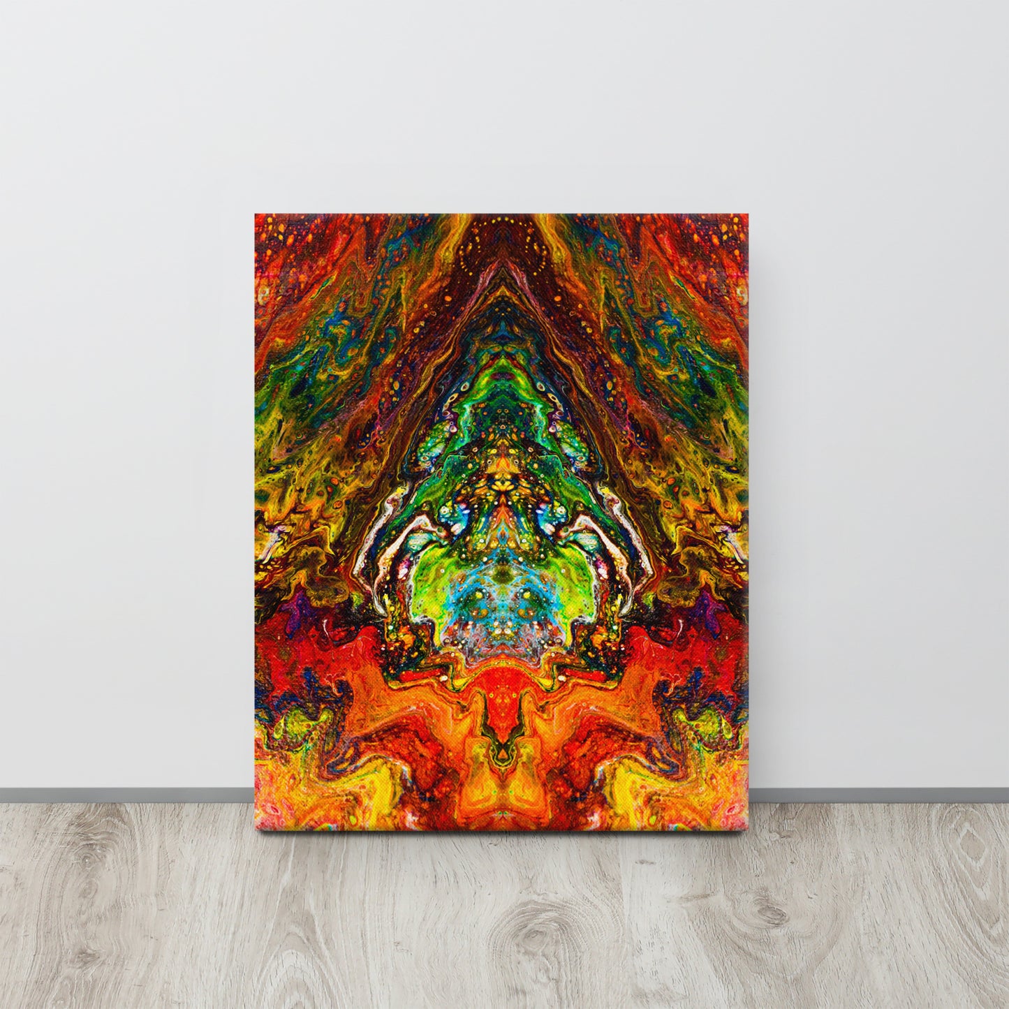 16x20 Abstract Canvas Print, Acrylic Painting Reproduction, Wall Art, Boho Living Room, Bedroom, Office, and Home Decor, Premium Canvas with Wooden Frame, Psychedelic Something by NightOwl Studio